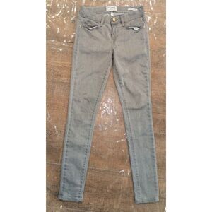 Frame Le Skinny de Jeanne Jeans Womens Size 26 Gray Mid Rise Stretch Fit Denim